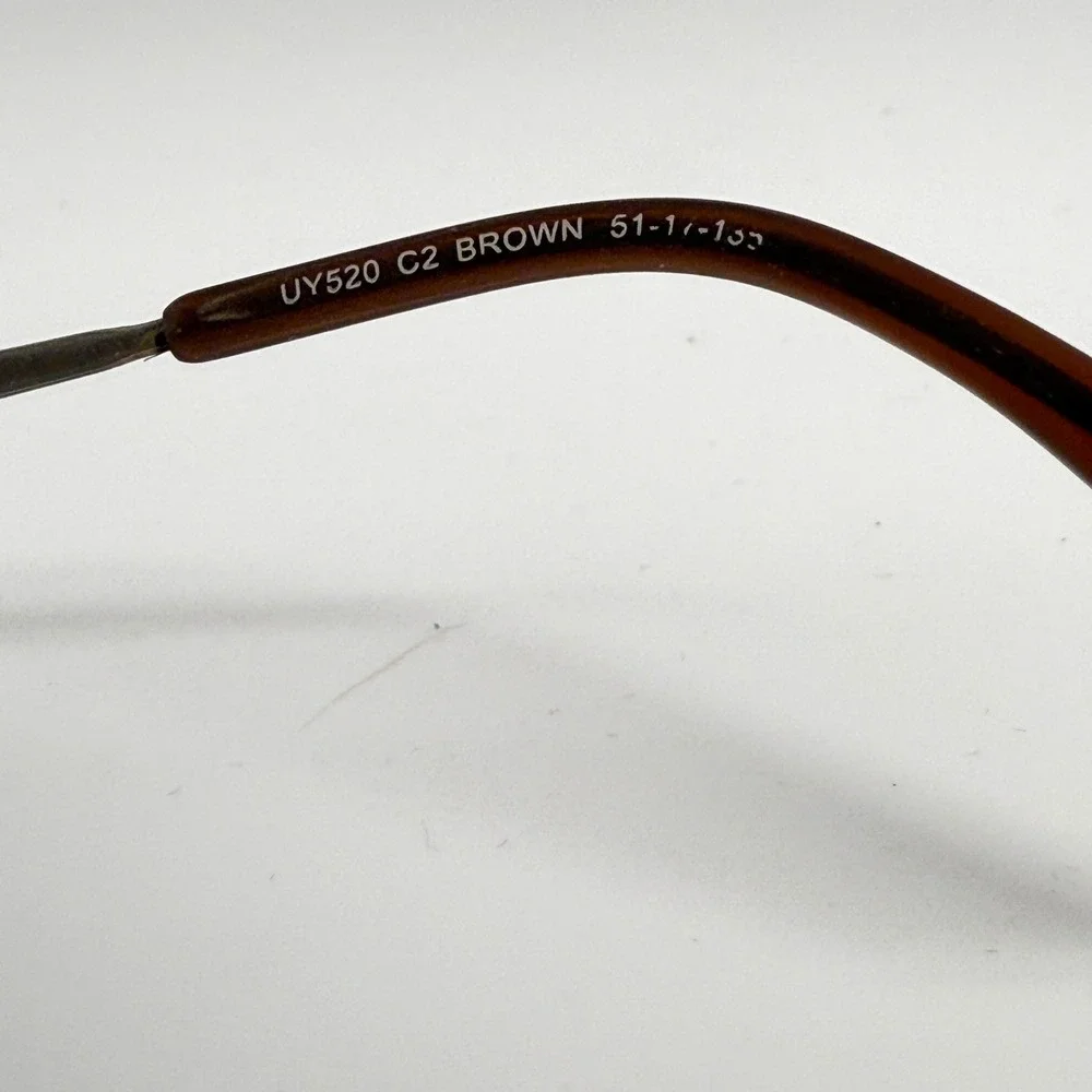 OPAL Design Canada Eyeglasses UY520 C2 Brown Metal Frames 51-17-135‎ Eyewear